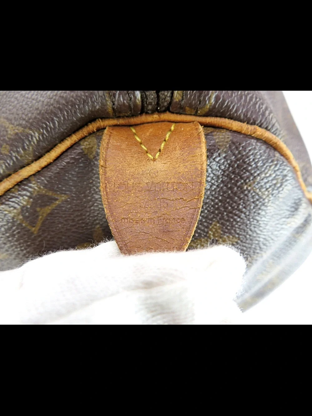 Louis Vuitton Brown Monogram Duffel with Tan Leather Trim
